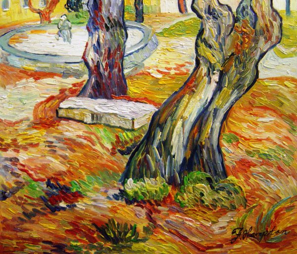 The Bench At Saint-Remy. The painting by Vincent Van Gogh