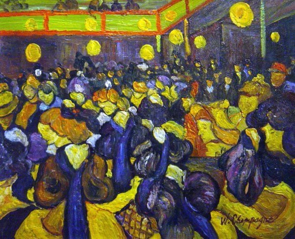 The Dance Hall At Arles. The painting by Vincent Van Gogh
