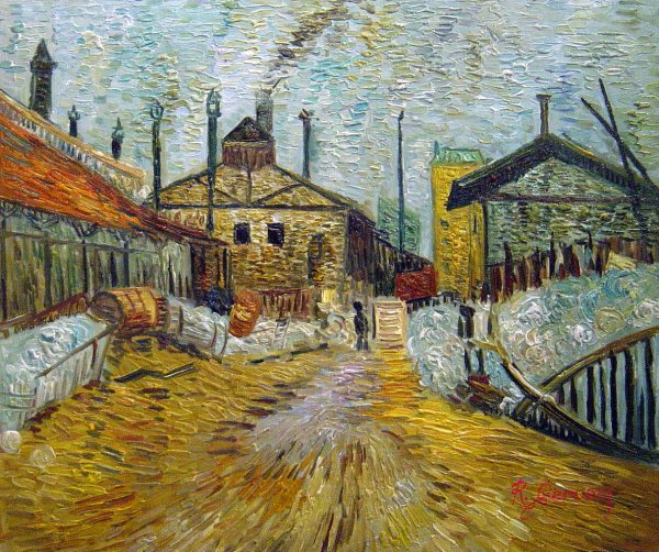 The Factory At Asnieres. The painting by Vincent Van Gogh