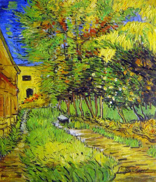 The Garden Of Saint-Paul Hospital. The painting by Vincent Van Gogh