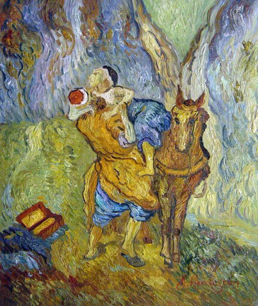 The Good Samaritan. The painting by Vincent Van Gogh