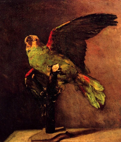 The Green Parrot . The painting by Vincent Van Gogh