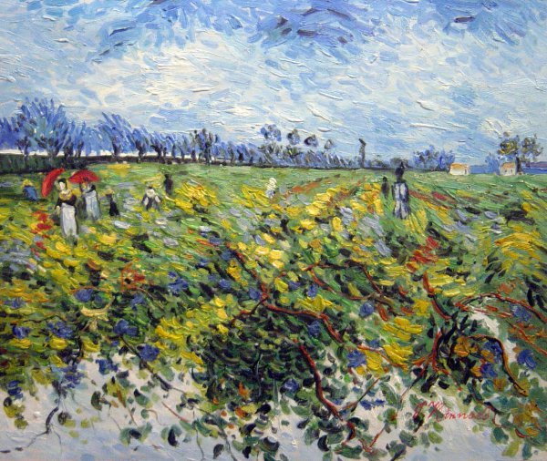 The Green Vinyard. The painting by Vincent Van Gogh