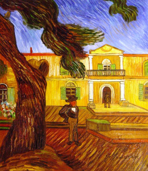 The Hospital of Saint Paul At Saint Remy de Provence. The painting by Vincent Van Gogh