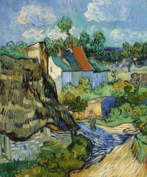 Vincent Van Gogh, The Houses at Auvers, Painting on canvas