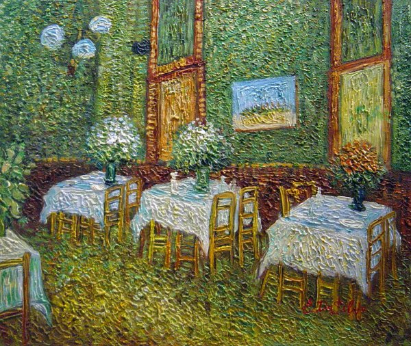 The Interior Of A Restaurant. The painting by Vincent Van Gogh