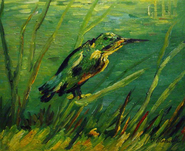 The Kingfisher. The painting by Vincent Van Gogh
