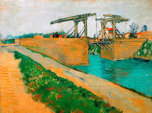 The Langlois Bridge. The painting by Vincent Van Gogh