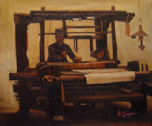 The Loom. The painting by Vincent Van Gogh
