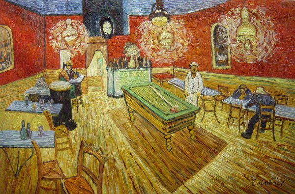 The Night Cafe At Arles. The painting by Vincent Van Gogh