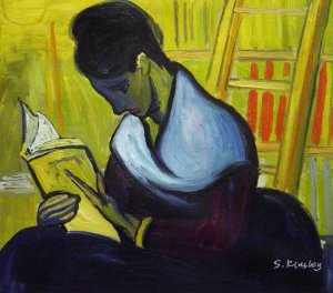 Vincent Van Gogh, The Novel Reader, Painting on canvas
