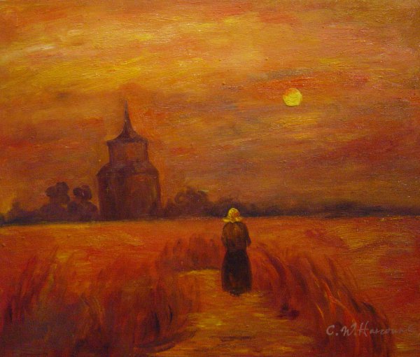 The Old Tower In The Fields. The painting by Vincent Van Gogh