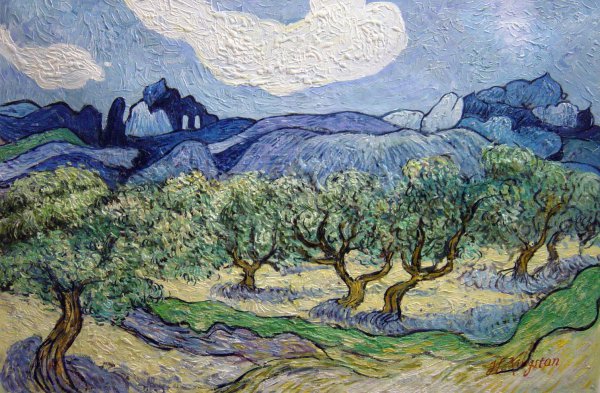 The Olive Trees. The painting by Vincent Van Gogh