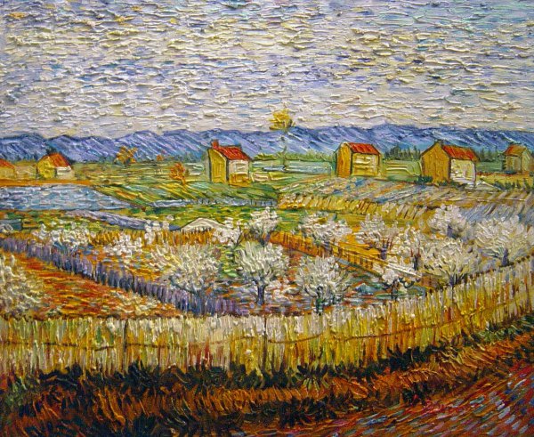 The Orchard. The painting by Vincent Van Gogh