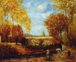 Vincent Van Gogh, The Parochial Garden of Nuenen With Pond And Figures, Painting on canvas