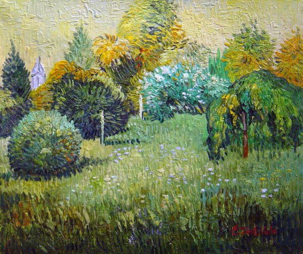 The Poet&#39s Garden. The painting by Vincent Van Gogh