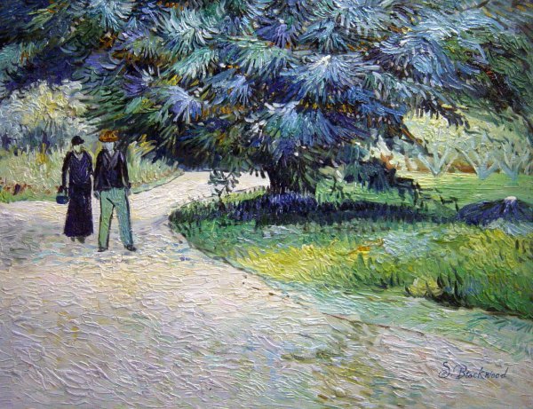 The Poet's Garden. The painting by Vincent Van Gogh