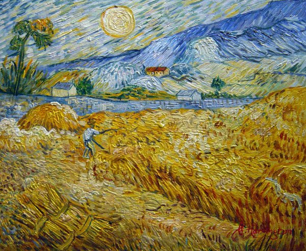 The Reaper. The painting by Vincent Van Gogh
