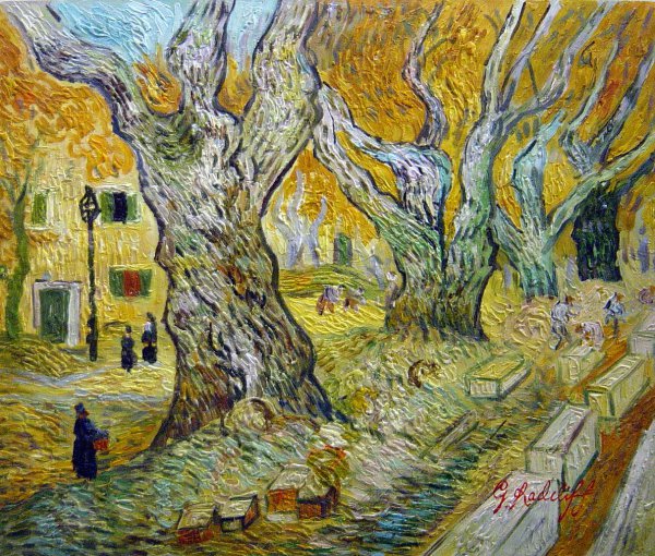The Road Menders. The painting by Vincent Van Gogh