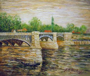 Vincent Van Gogh, The Seine With The Bridge Of The Great Jatte, Painting on canvas