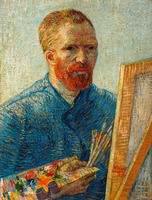 Vincent Van Gogh, The Self Portrait as an Artist, Painting on canvas