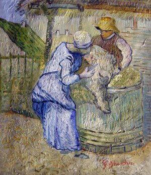 Vincent Van Gogh, The Sheep Shearers, Painting on canvas