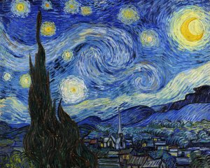 A Beautiful Starry Night - Vincent Van Gogh - Most Popular Paintings