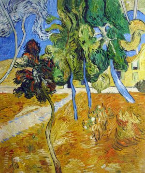 Vincent Van Gogh, The Trees In The Asylum Garden, Painting on canvas