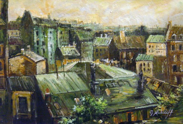 The Vista Of Roofs In Paris. The painting by Vincent Van Gogh