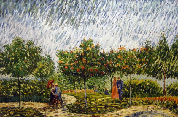 The Voyer d&#39Argenson Park In Asnieres. The painting by Vincent Van Gogh