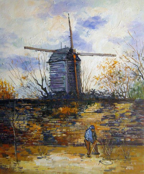 The Windmill. The painting by Vincent Van Gogh