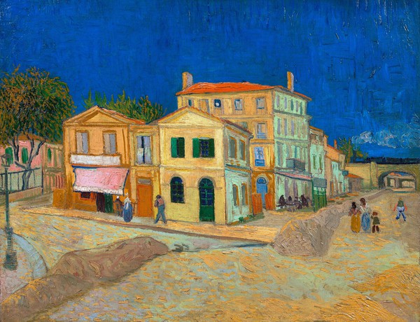 The Yellow House. The painting by Vincent Van Gogh