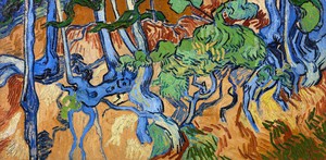 Vincent Van Gogh, Tree Roots , Painting on canvas