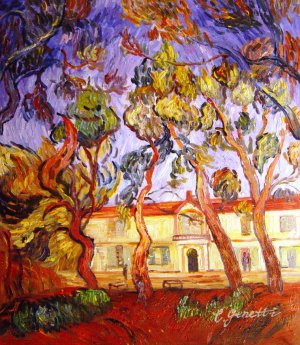 Vincent Van Gogh, Trees In The Garden Of Saint-Paul Hospital, Painting on canvas