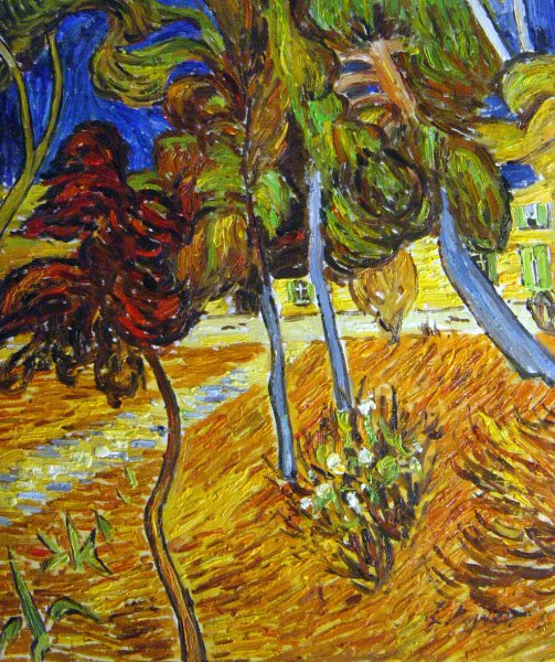 Trees. The painting by Vincent Van Gogh