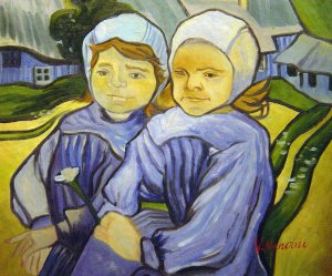 Vincent Van Gogh, Two Little Girls, Painting on canvas