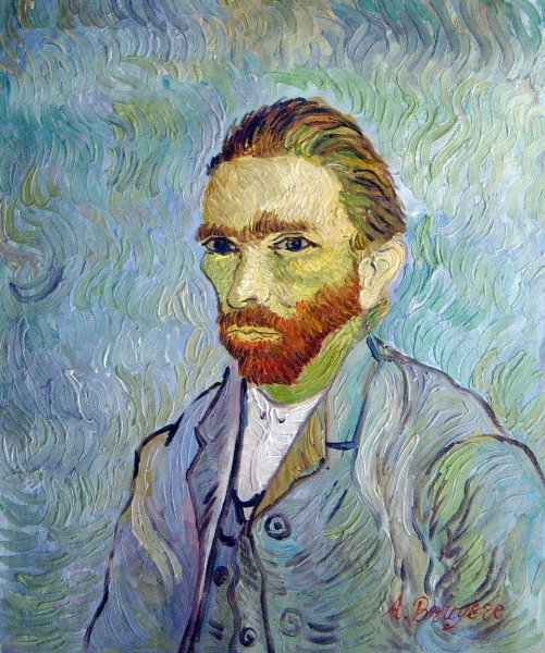 Van Gogh Self Portrait. The painting by Vincent Van Gogh