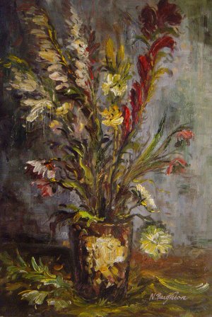 Vase With Gladiolus, Vincent Van Gogh, Art Paintings
