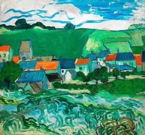 Vincent Van Gogh, View of Auvers, Painting on canvas