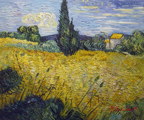 Wheat Field. The painting by Vincent Van Gogh