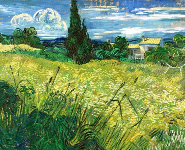 Wheat Fields. The painting by Vincent Van Gogh