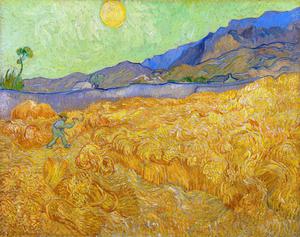 Vincent Van Gogh, Wheatfield with a Reaper , Painting on canvas