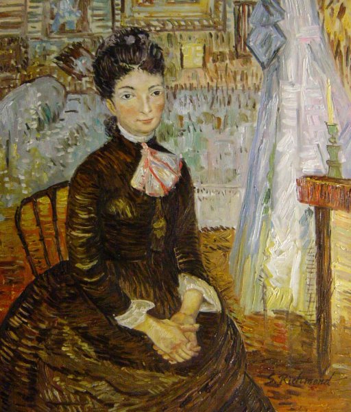 Woman Sitting By A Cradle. The painting by Vincent Van Gogh