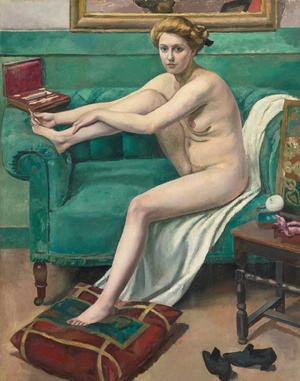 Walter Bondy, A Pedicure, 1909, Painting on canvas