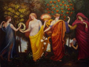 Reproduction oil paintings - Walter Crane - The Masque Of The Four Seasons