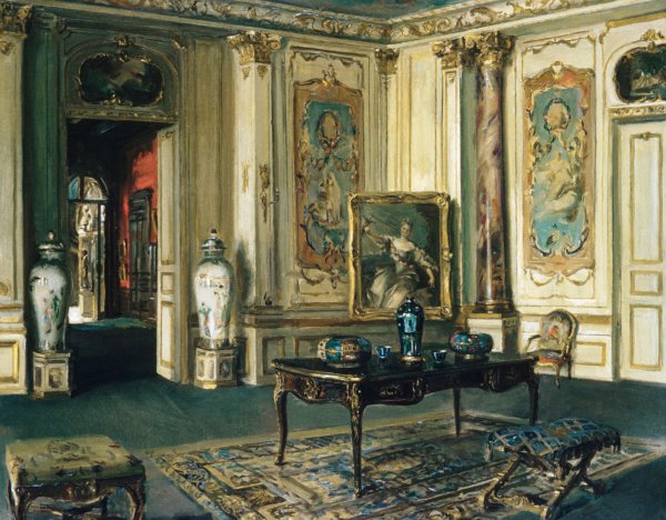 Le Grand Salon, Musee Jacquemart-Andre, 1913. The painting by Walter Gay