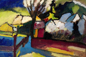 Reproduction oil paintings - Wassily Kandinsky - Autumn Landscape with Tree (Herbstlandschaft Mit Baum), 1910