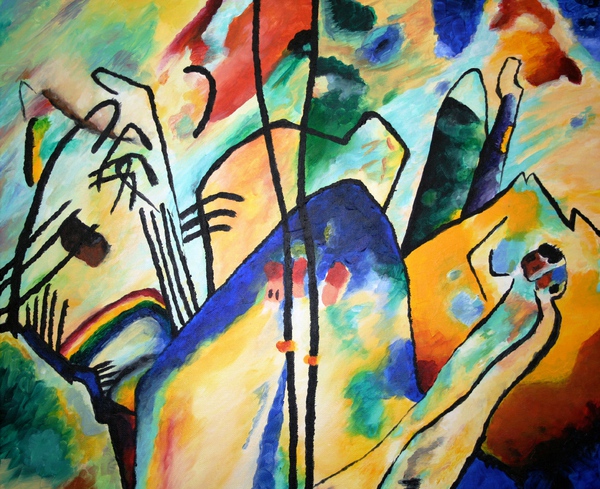 Composition IV, 1911. The painting by Wassily Kandinsky