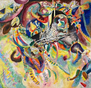 A Bustling Fuga (Fugue), 1914, Wassily Kandinsky, Art Paintings