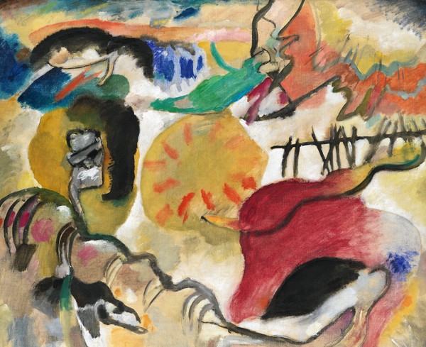 Improvisation 27 (Garden of Love II), 1912. The painting by Wassily Kandinsky